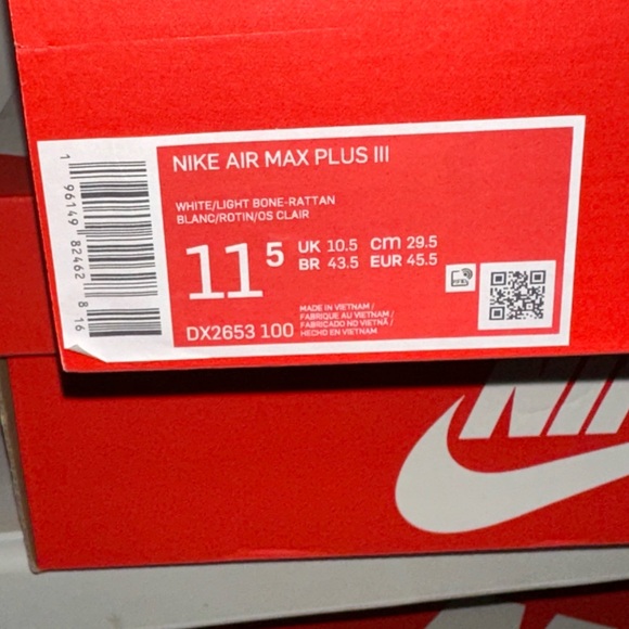 Nike Air Max Plus 3 Men’s Size 11 US *New with original box*  DX2653 100 - Picture 10 of 10
